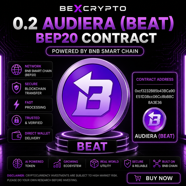 0.2 Audiera BEAT BEP20 cryptocurrency contract on BNB Smart Chain