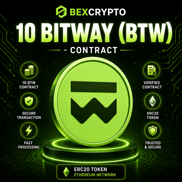 10 Bitway BTW ERC20 cryptocurrency contract available on Bexcrypto