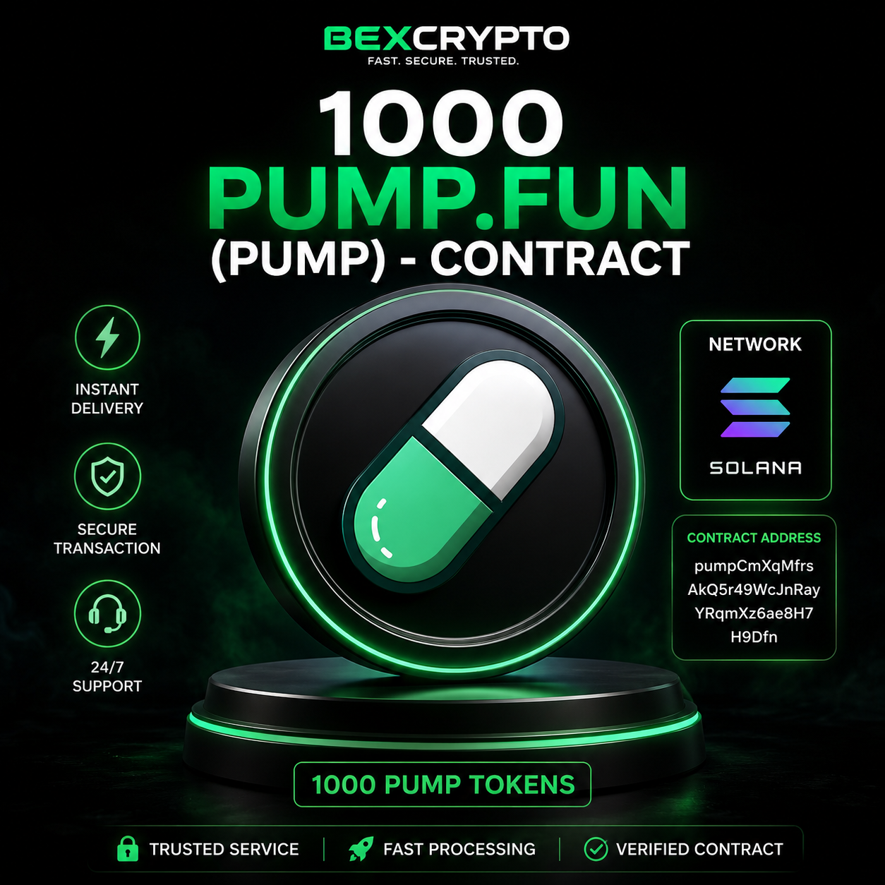 1000 Pump.fun (PUMP) Contract on Solana - Secure Crypto Contract | BEXCRYPTO
