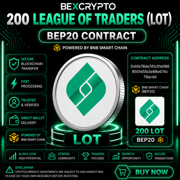 200 League of Traders LOT BEP20 contract on Bexcrypto with LOT token and BNB Smart Chain details