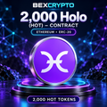 BEXCRYPTO 2,000 Holo (HOT) Ethereum ERC-20 token contract featuring a purple Holo coin.