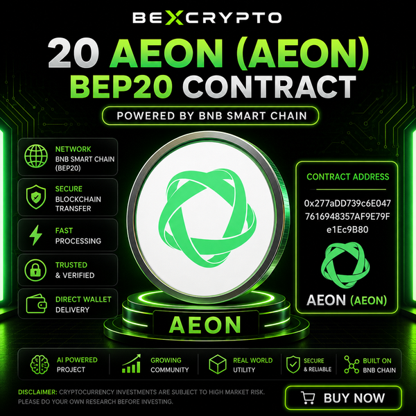 20 AEON AEON BEP20 cryptocurrency contract on BNB Smart Chain