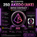 250 AKEDO AKE BEP20 Smart Contract cryptocurrency token available on BEXCRYPTO