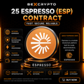 25 Espresso ESP cryptocurrency token contract for secure blockchain wallet delivery