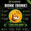 BEXCRYPTO 1 Million Bonk (BONK) cloud mining contract product image featuring BONK branding with secure cryptocurrency mining contract design.