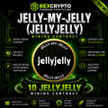 BEXCRYPTO 10 Jelly-My-Jelly (JELLYJELLY) mining contract product image with JELLYJELLY logo and futuristic blockchain mining design.