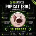 BEXCRYPTO 10 Popcat (SOL) POPCAT cloud mining contract with secure blockchain mining and fast activation.