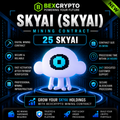 BEXCRYPTO 25 SKYAI (SKYAI) cloud mining contract with SKYAI token logo and secure crypto mining infrastructure.