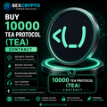 BEXCRYPTO Buy 10000 Tea Protocol (TEA) Contract product image featuring the TEA Protocol logo with secure cloud mining, instant delivery, ERC20 support, and blockchain-verified digital contract.